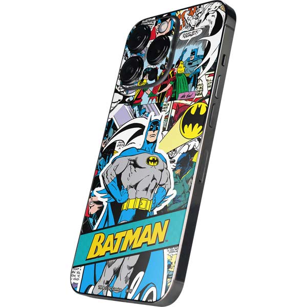 DC Comics Batman Vintage Pose Collage Art iPhone 15 Pro Max Skin