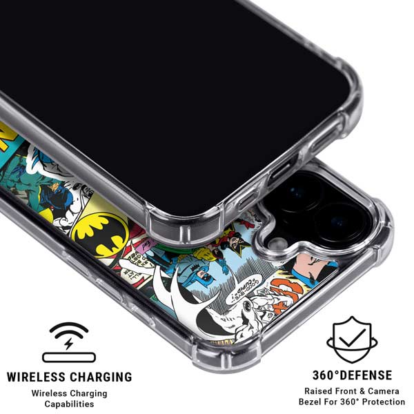 DC Comics Batman Vintage Pose Collage Art iPhone 16 MagSafe Case