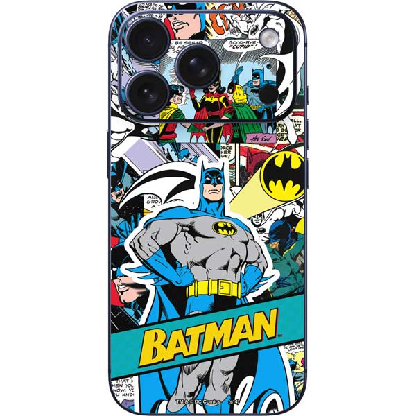 iPhone 17 Pro Max DC Comics Batman Vintage Pose Collage Art Skin