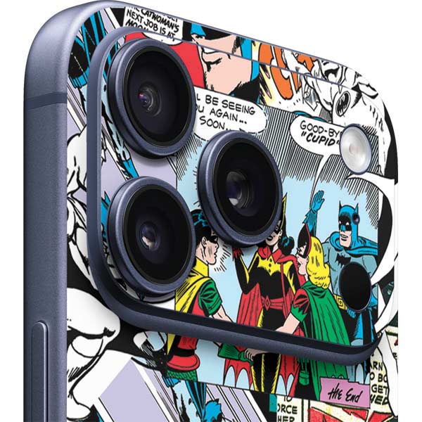 DC Comics Batman Vintage Pose Collage Art iPhone 17 Pro Max Skin