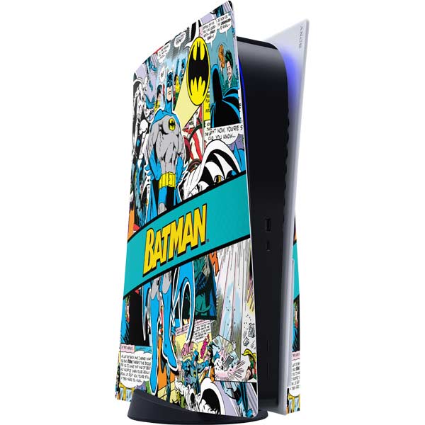 DC Comics Batman Vintage Pose Collage Art PlayStation PS5 Skins