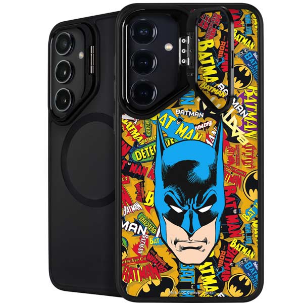 DC Comics Batman Mask Vintage Pattern Galaxy S26 Plus Kickstand Case