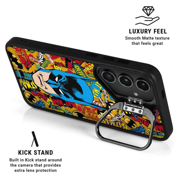 DC Comics Batman Mask Vintage Pattern Galaxy S26 Plus Kickstand Case