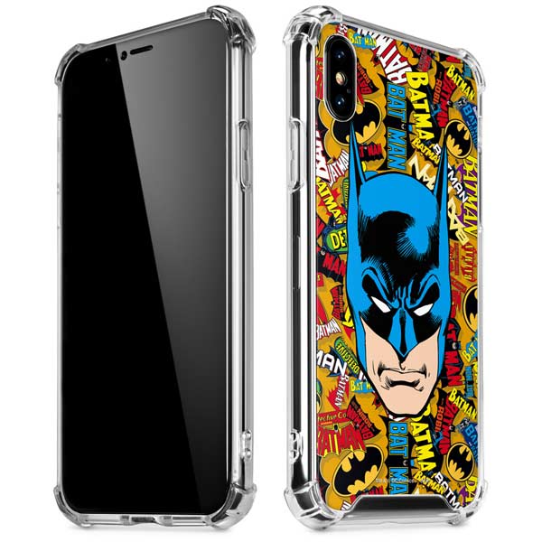 DC Comics Batman Mask Vintage Pattern iPhone X/XS Clear Case