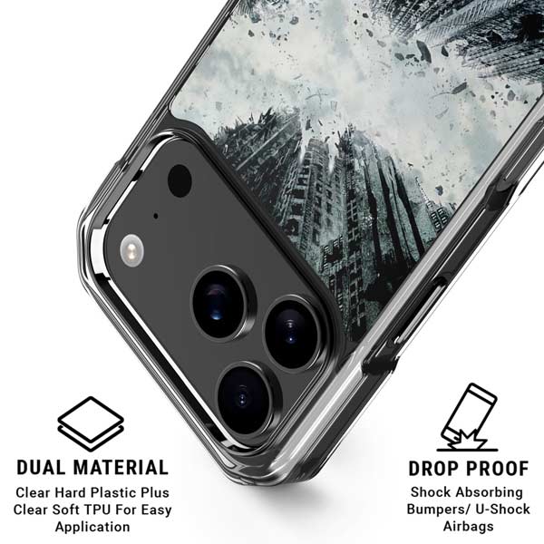 DC Comics Batman Dark Knight Rises Poster iPhone 17 Pro Clear Case