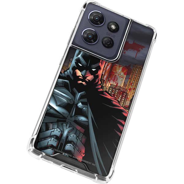 DC Comics Batman The Dark Knight Comic Art in Gotham City Moto G 5G (2025) Clear Case