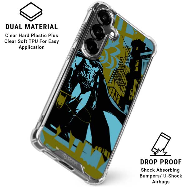 DC Comics Batman Poster Abstract Galaxy S26 Plus Clear Case