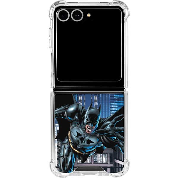 DC Comics Batman Dark Knight Comic Art Action Pose Galaxy Z Flip7 Clear Case
