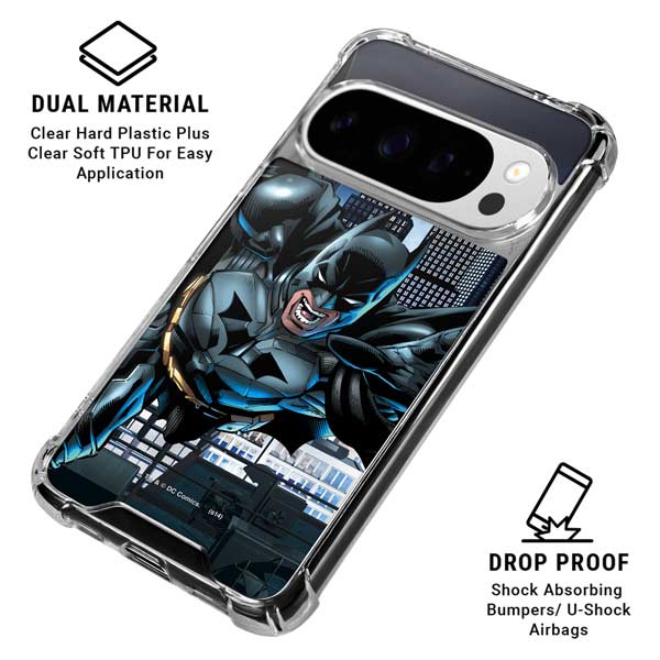 DC Comics Batman Dark Knight Comic Art Action Pose Google Pixel 10 Pro XL Clear Case