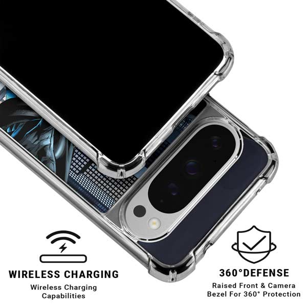 DC Comics Batman Dark Knight Comic Art Action Pose Google Pixel 10 Pro XL Clear Case