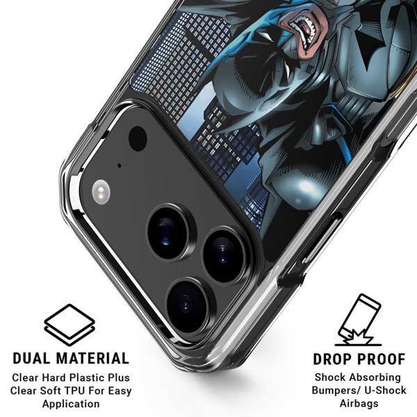 DC Comics Batman Dark Knight Comic Art Action Pose iPhone 17 Pro Clear Case