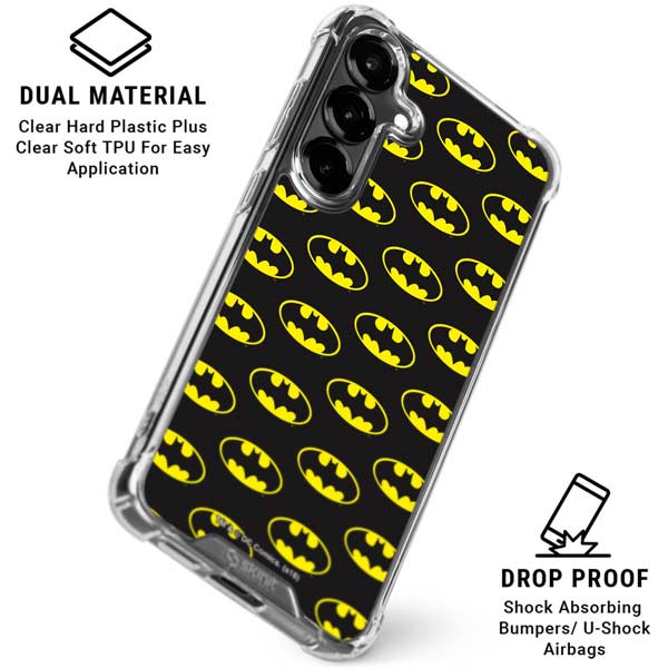 DC Comics Batman Logo All Over Print Galaxy S26 Clear Case