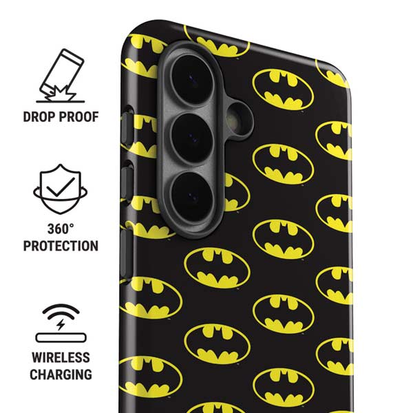 DC Comics Batman Logo All Over Print Galaxy S26 Plus Impact Case