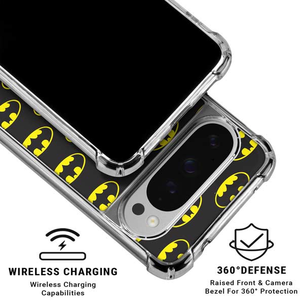 DC Comics Batman Logo All Over Print Google Pixel 10 Pro Clear Case