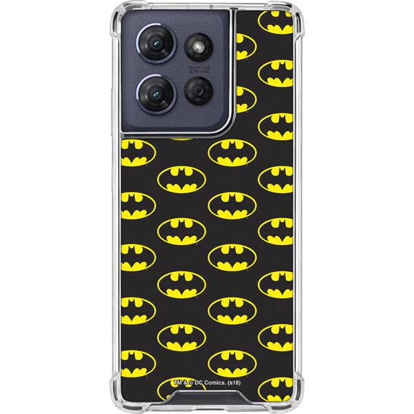 DC Comics Batman Logo All Over Print Moto G 5G (2025) Clear Case