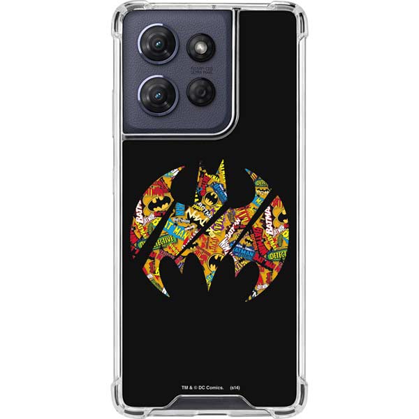 DC Comics Batman Silhouette Logo Vintage Pattern Moto G Play 5G (2025) Clear Case