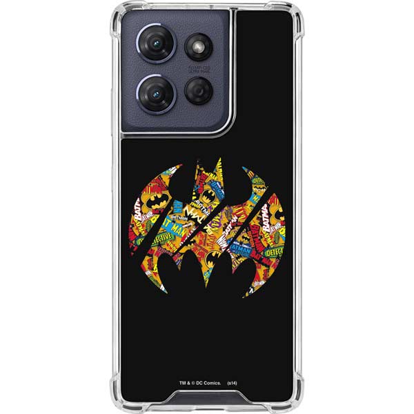 DC Comics Batman Silhouette Logo Vintage Pattern Moto G Stylus 5G (2025) Clear Case