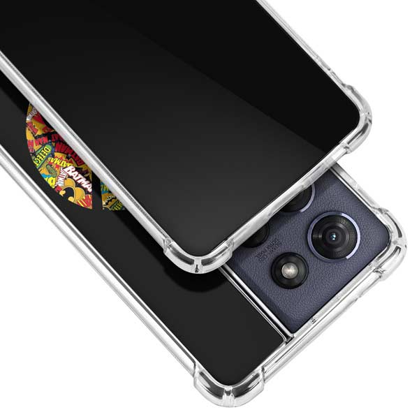 DC Comics Batman Silhouette Logo Vintage Pattern Moto G Stylus 5G (2025) Clear Case