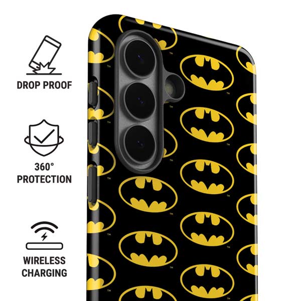 Batman Logo Pattern Galaxy S26 Impact Case | DC Comics – Skinit