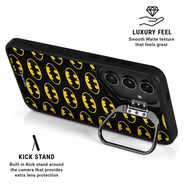 DC Comics Batman Logo Pattern Galaxy S26 Ultra Kickstand Case