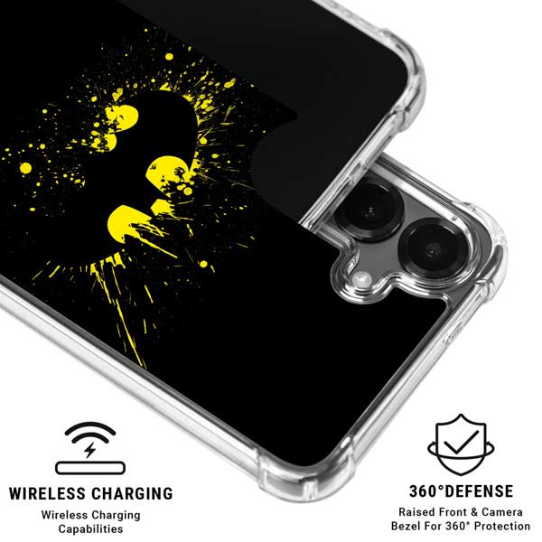 DC Comics Batman Logo Yellow Splash Galaxy S26 Plus Clear Case