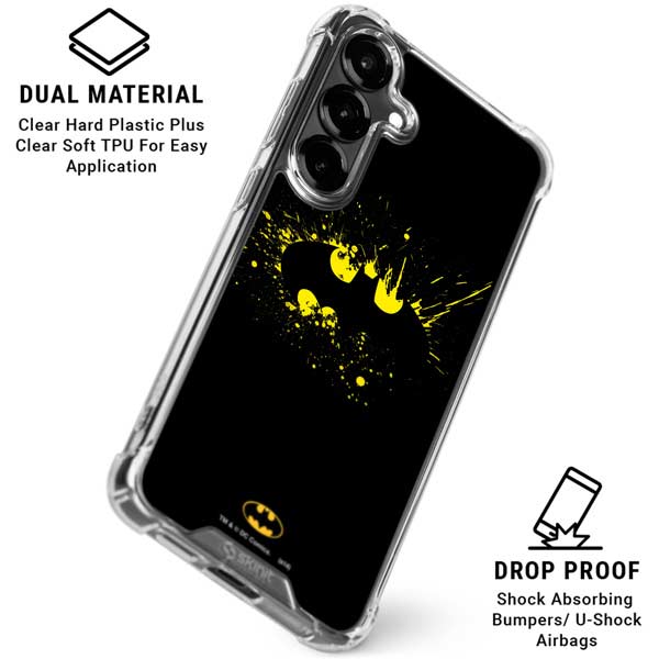 DC Comics Batman Logo Yellow Splash Galaxy S26 Plus Clear Case