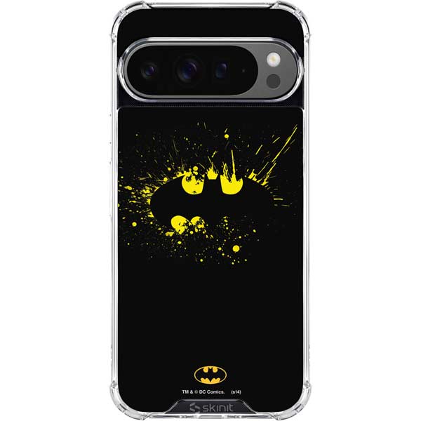 DC Comics Batman Logo Yellow Splash Google Pixel 10 Pro Clear Case