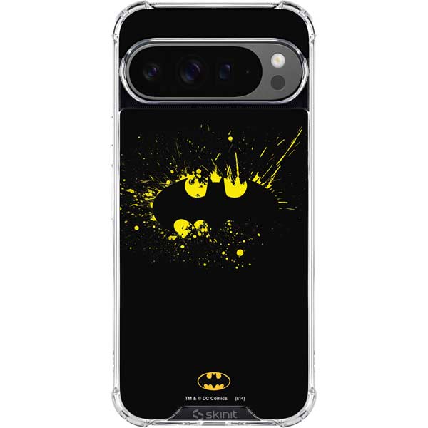 DC Comics Batman Logo Yellow Splash Google Pixel 10 Pro XL Clear Case