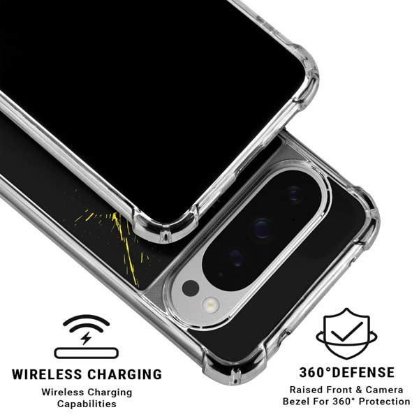 DC Comics Batman Logo Yellow Splash Google Pixel 10 Pro XL Clear Case
