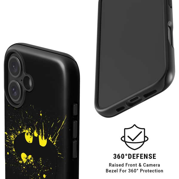 DC Comics Batman Logo Yellow Splash iPhone 16 Magsafe Impact Case