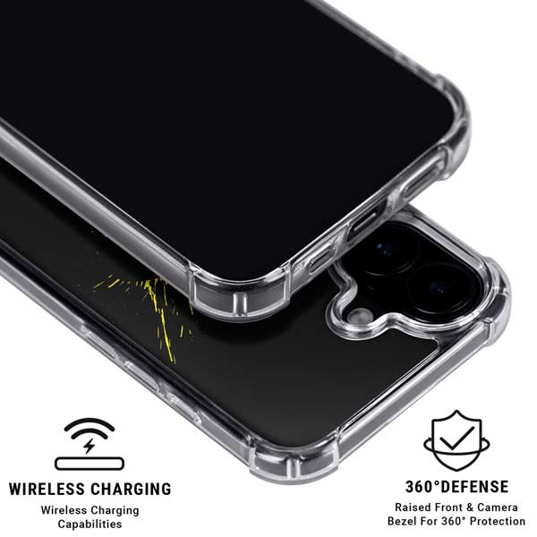 DC Comics Batman Logo Yellow Splash iPhone 17 Clear Case