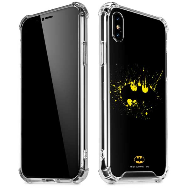 DC Comics Batman Logo Yellow Splash iPhone X/XS Clear Case