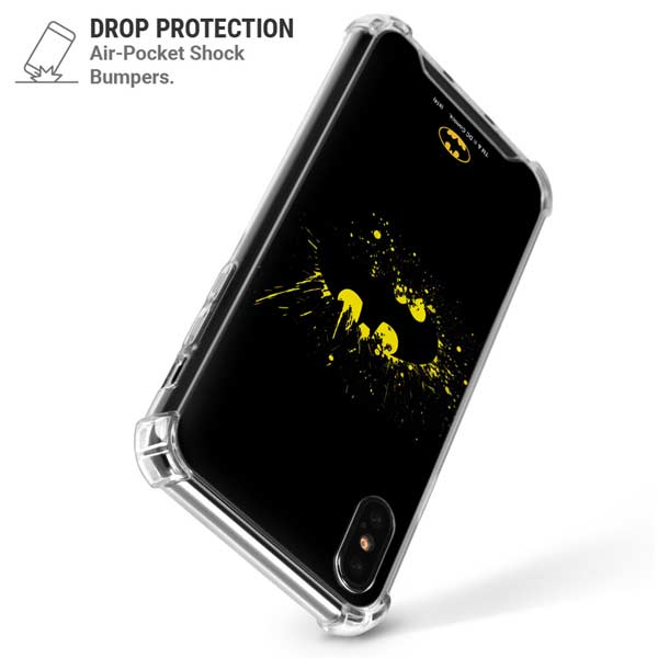 DC Comics Batman Logo Yellow Splash iPhone X/XS Clear Case
