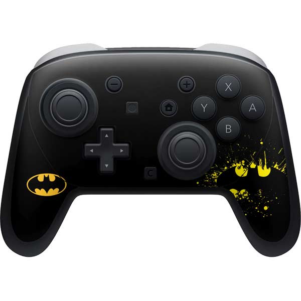 DC Comics Batman Logo Yellow Splash Nintendo Switch 2 (2025) Pro Controller Skin