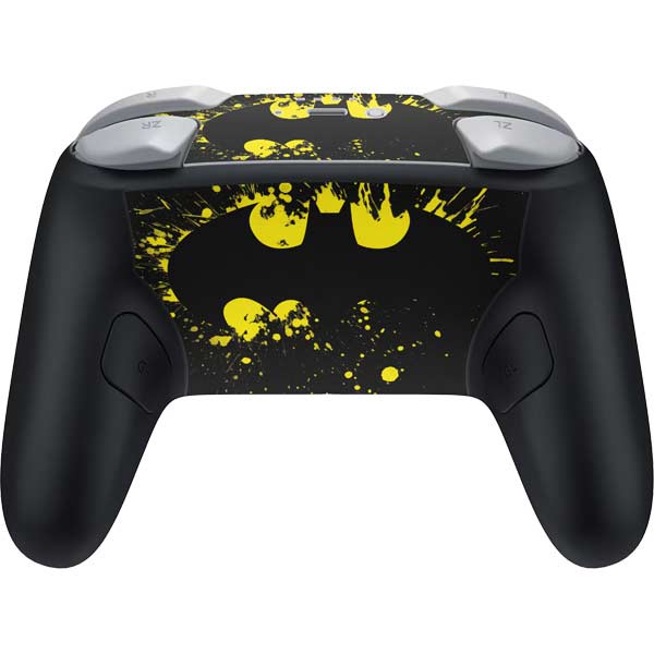 DC Comics Batman Logo Yellow Splash Nintendo Switch 2 (2025) Pro Controller Skin
