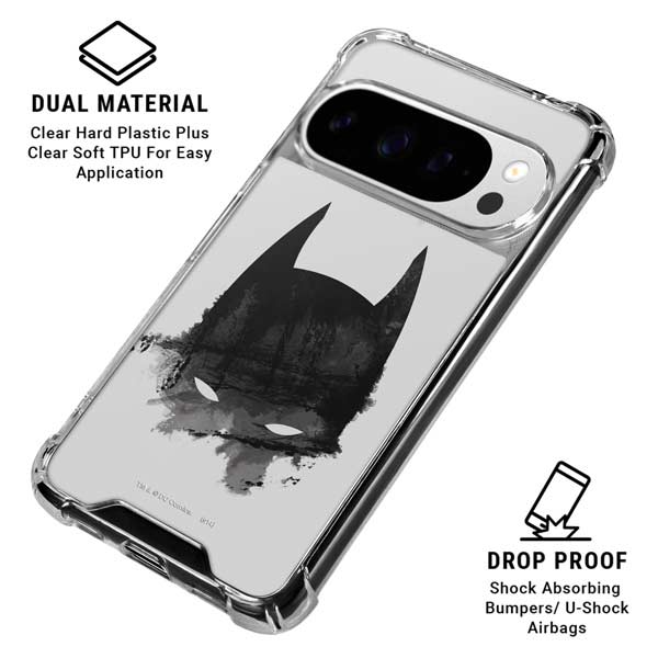 DC Comics Batman Mask Art Google Pixel 10 Pro XL Clear Case