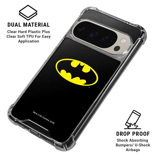 DC Comics Batman Movie 1989 Logo Pixel 9 Pro XL Clear Case