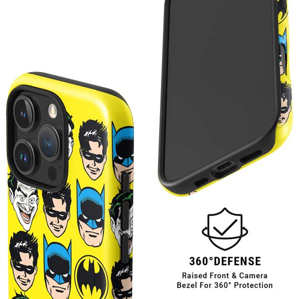 DC Comics Batman Vintage Character Pattern - Joker and Robin iPhone 16 Pro Magsafe Impact Case