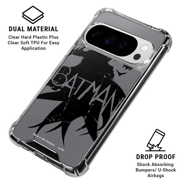 DC Comics Batman Silhouette Art Google Pixel 10 Pro Clear Case