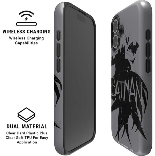 DC Comics Batman Silhouette Art iPhone 16 Magsafe Impact Case