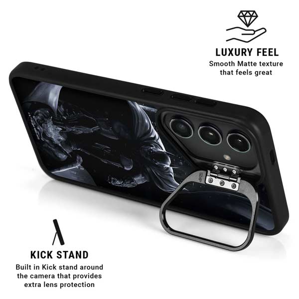 DC Comics Arkham Origins Batman In action pose Galaxy S26 Ultra Kickstand Case