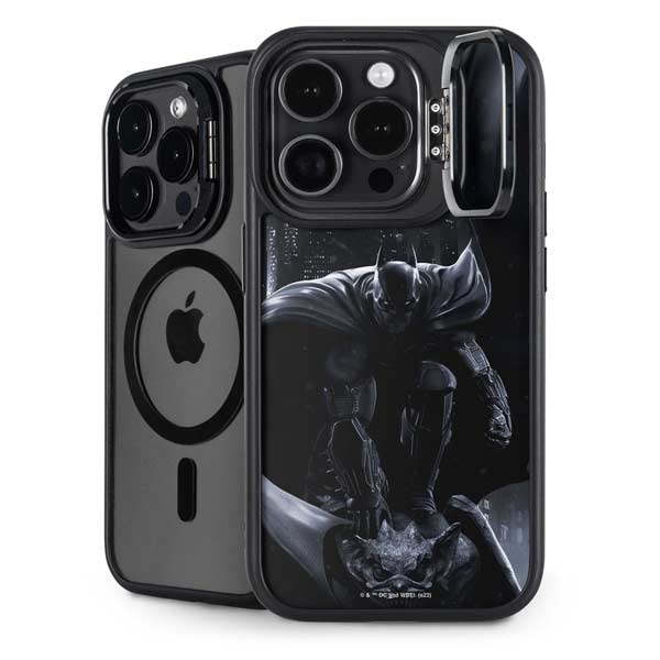 DC Comics Arkham Origins Batman In action pose iPhone 14 Pro Max Kickstand Case