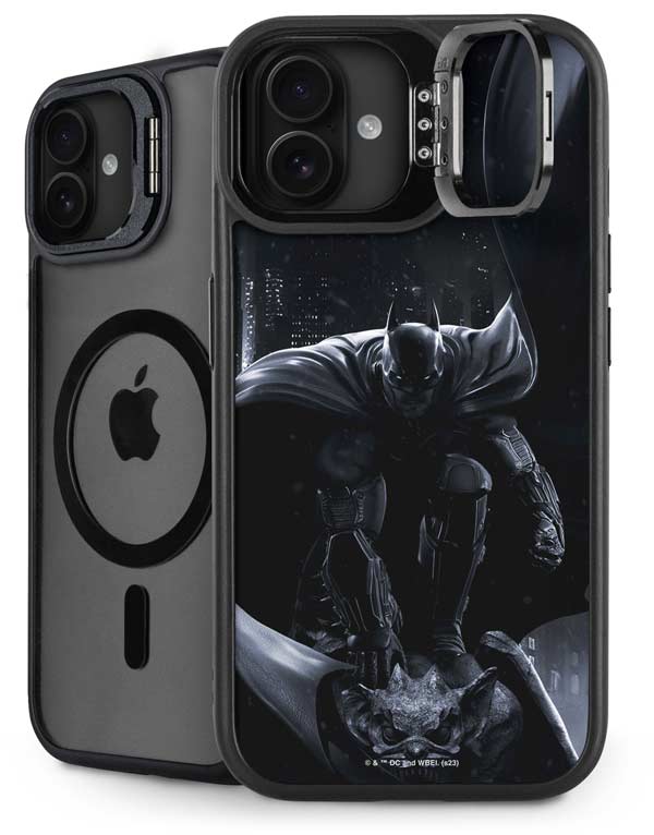 DC Comics Arkham Origins Batman In action pose iPhone 16 Kickstand Case