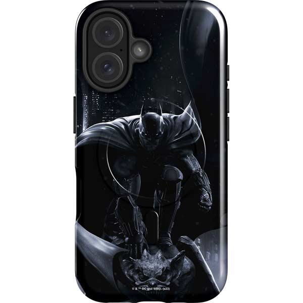 DC Comics Arkham Origins Batman In action pose iPhone 16 Magsafe Impact Case