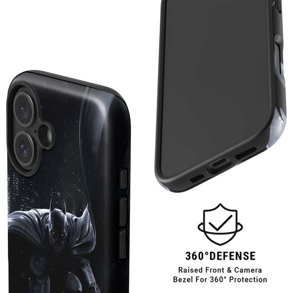 DC Comics Arkham Origins Batman In action pose iPhone 16 Magsafe Impact Case