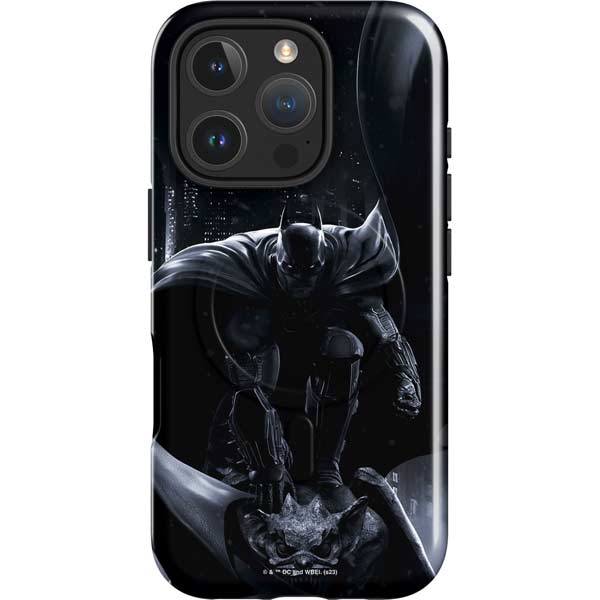 DC Comics Arkham Origins Batman In action pose iPhone 16 Pro Max Magsafe Impact Case