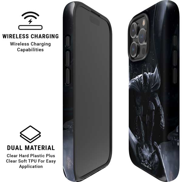 DC Comics Arkham Origins Batman In action pose iPhone 16 Pro Max Magsafe Impact Case