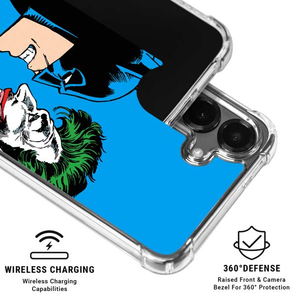 DC Comics The Joker vs Batman Vintage art Galaxy S26 Clear Case