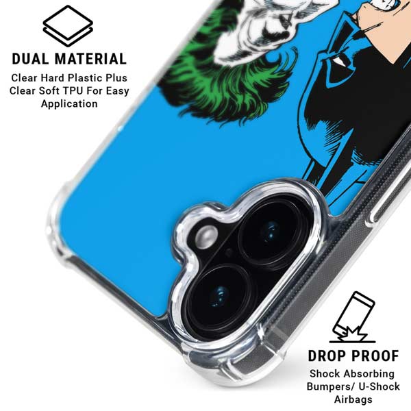DC Comics The Joker vs Batman Vintage art iPhone 17 Clear Case