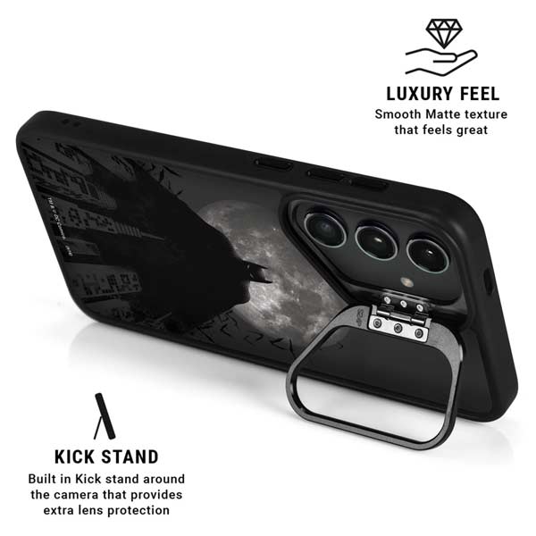 DC Comics Batman On City with Moon Art Galaxy S26 Ultra Kickstand Case